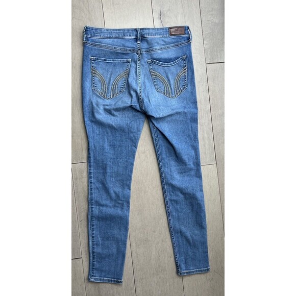 Hollister Juniors Jeans Denim Pants 7S W 28 L 28 High Rise Super Skinny Distress - Picture 4 of 6